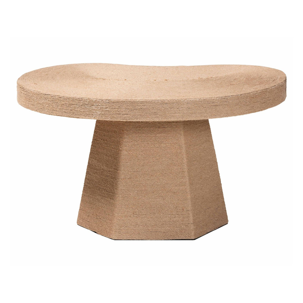 Modern European furniture - Organic Shaped Jute Coffee Table - www.oroa.com