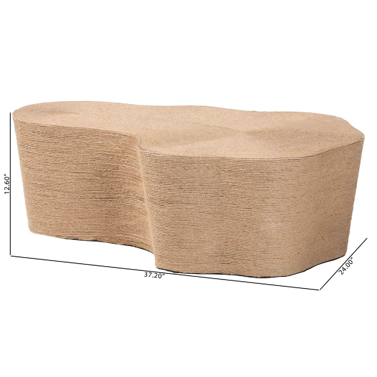 Modern European furniture - Jute Freeform Coffee Table - www.oroa.com