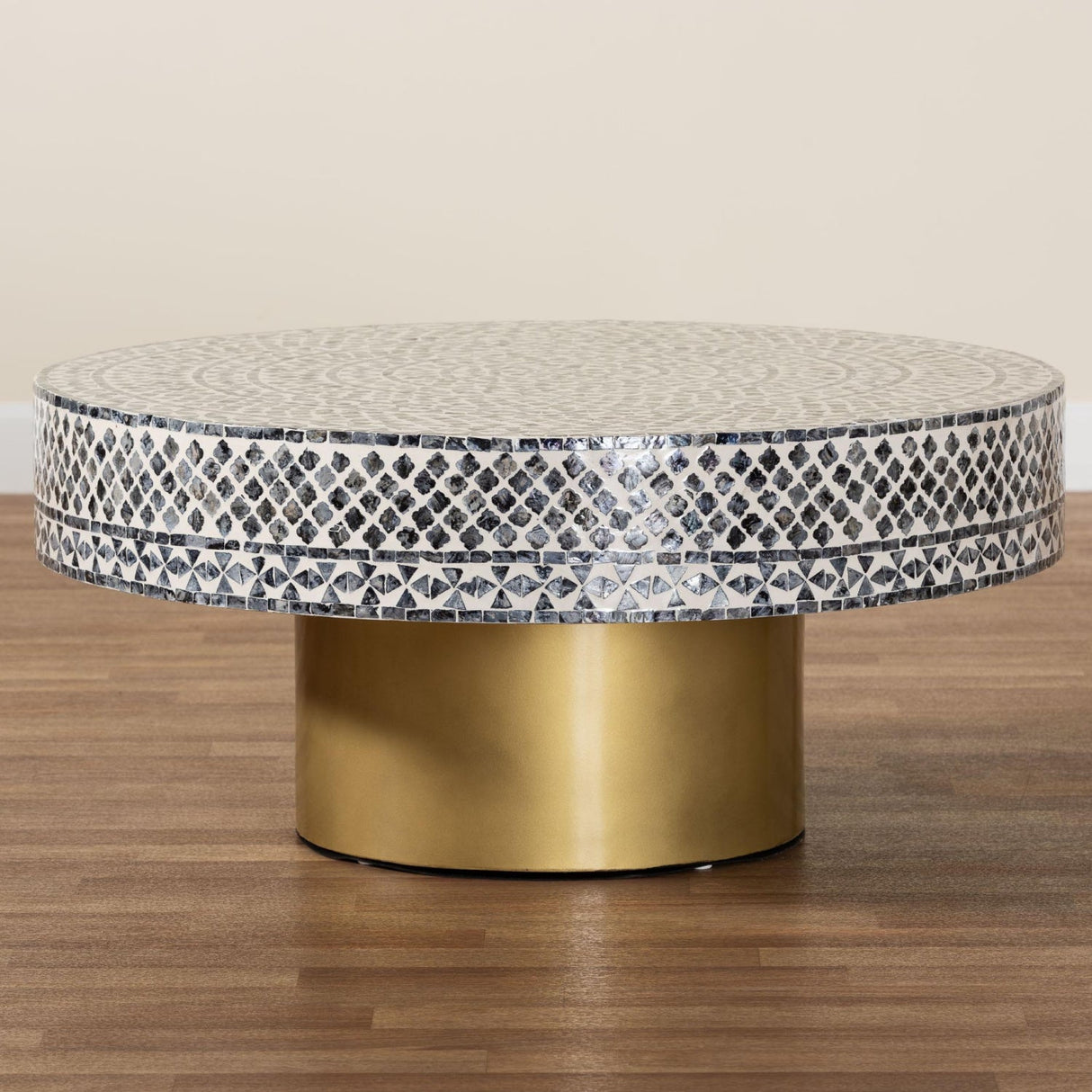 Modern European furniture - Mosaic Capiz Shell Coffee Table - www.oroa.com | Oroa.com