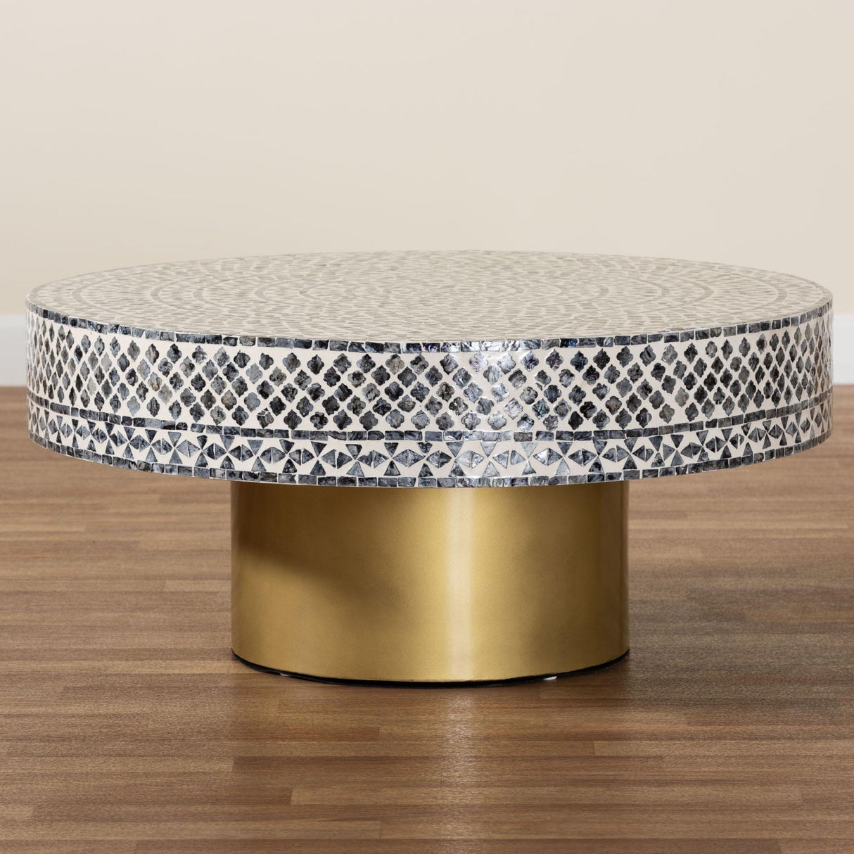 Modern European furniture - Mosaic Capiz Shell Coffee Table - www.oroa.com