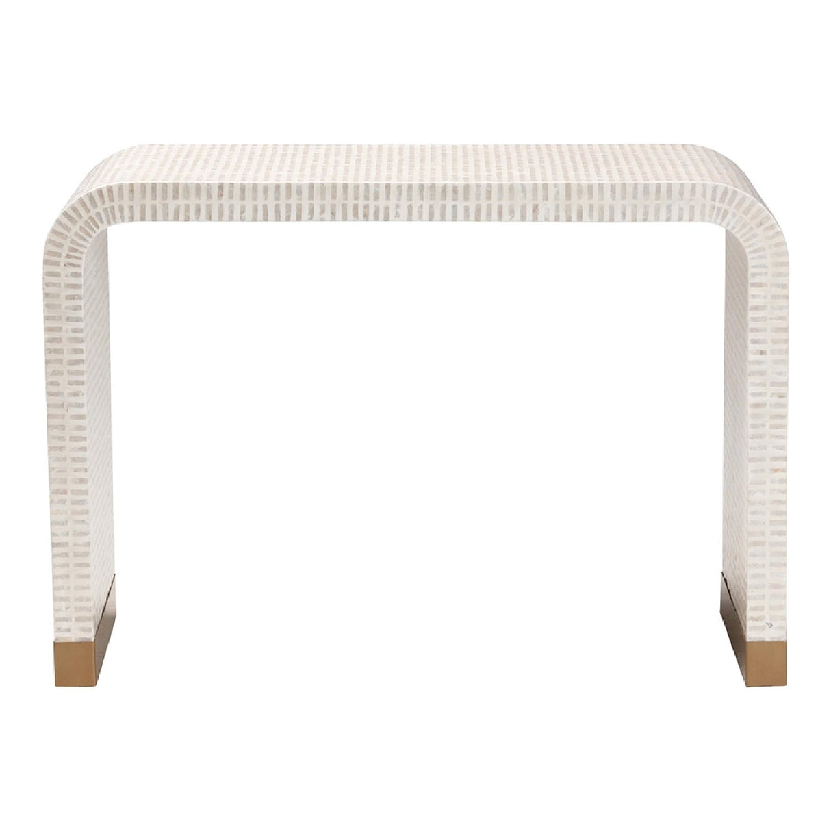 Modern European furniture - White Capiz Shell Console Table - www.oroa.com