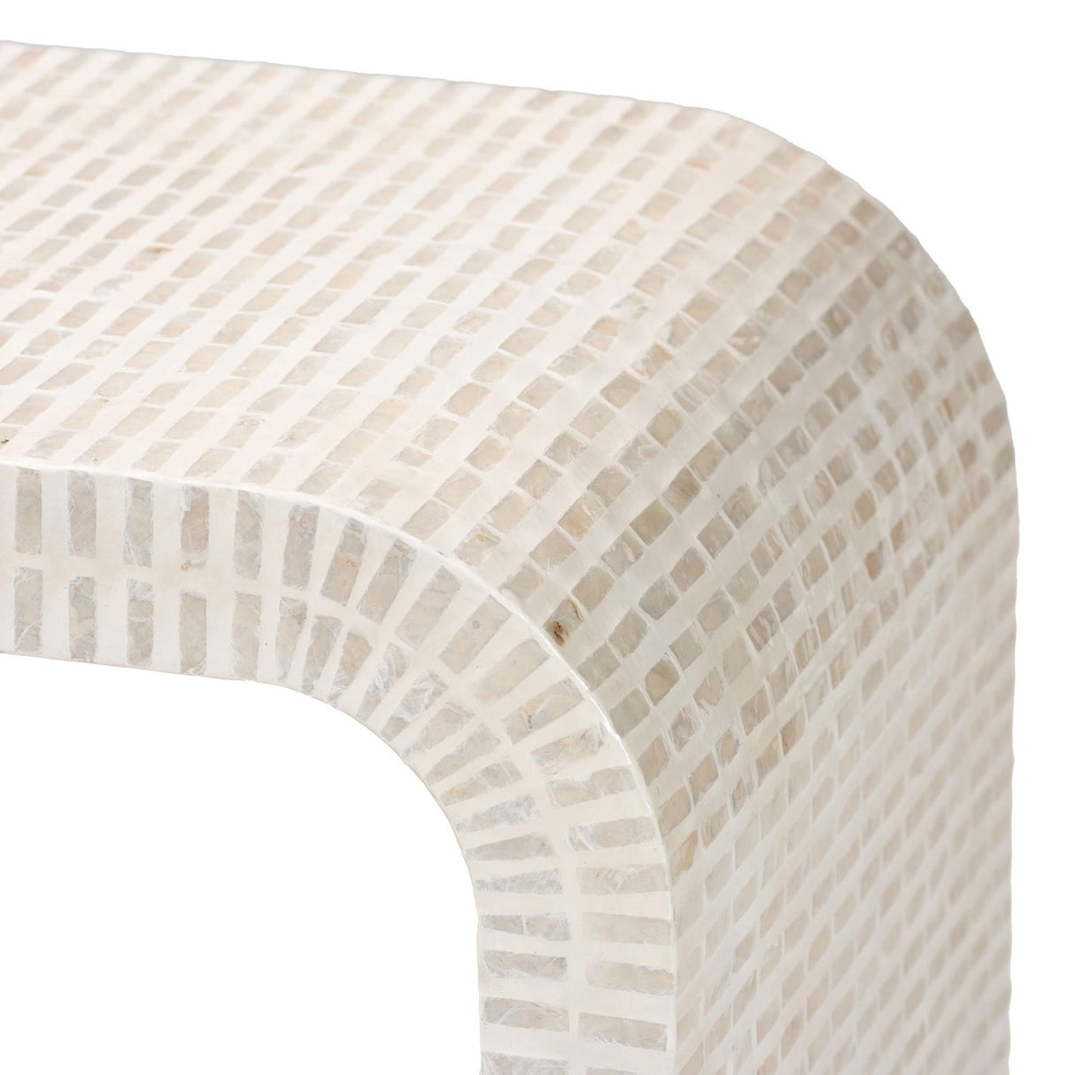 Modern European furniture - White Capiz Shell Console Table - www.oroa.com