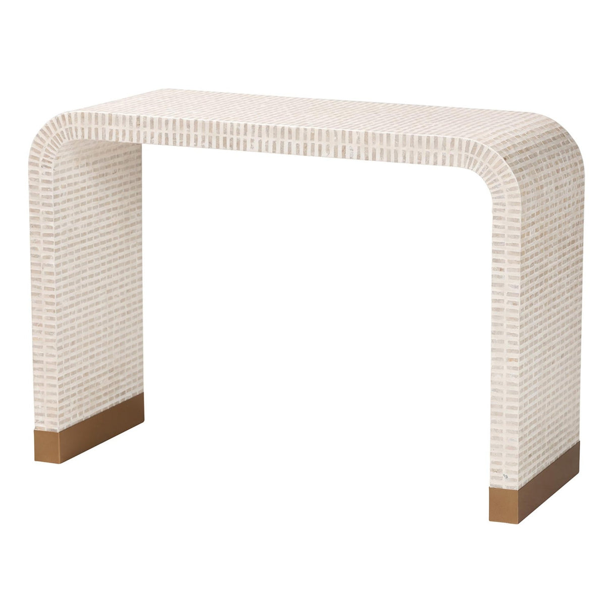 Modern European furniture - White Capiz Shell Console Table - www.oroa.com