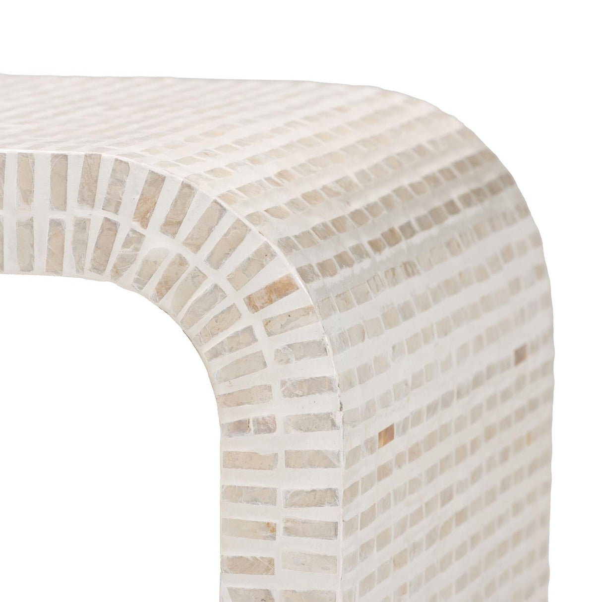 Modern European furniture - White Capiz Shell Side Table - www.oroa.com