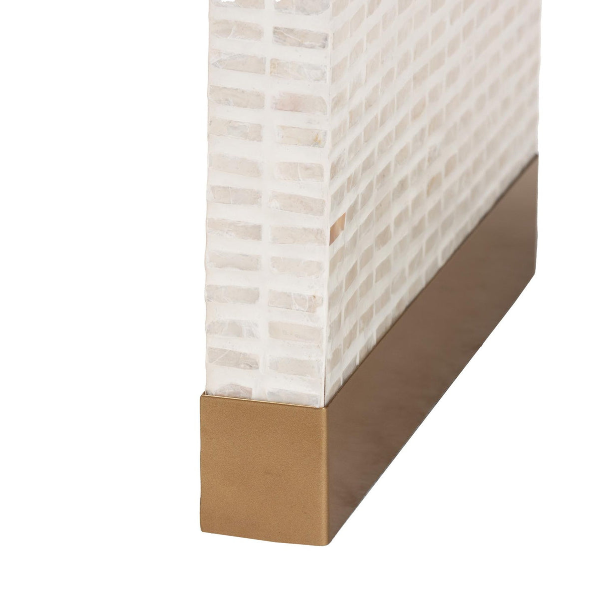 Modern European furniture - White Capiz Shell Side Table - www.oroa.com