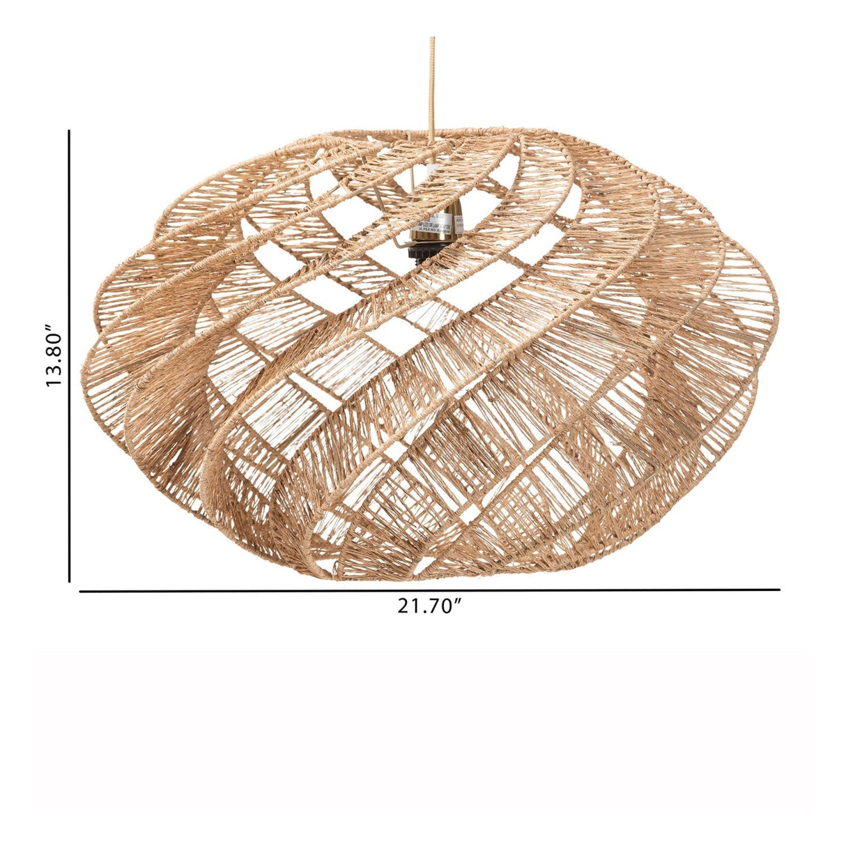 Modern European furniture - Jute Spiral Pendant Lamp - www.oroa.com