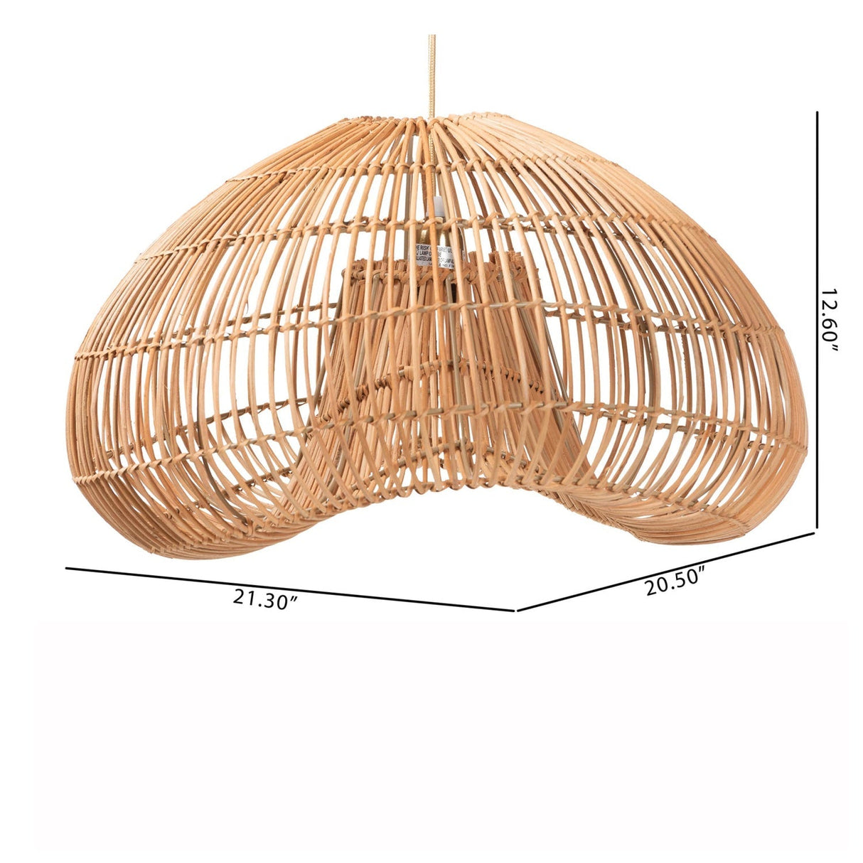 Modern European furniture - Natural Rattan Dome Pendant Lamp - www.oroa.com