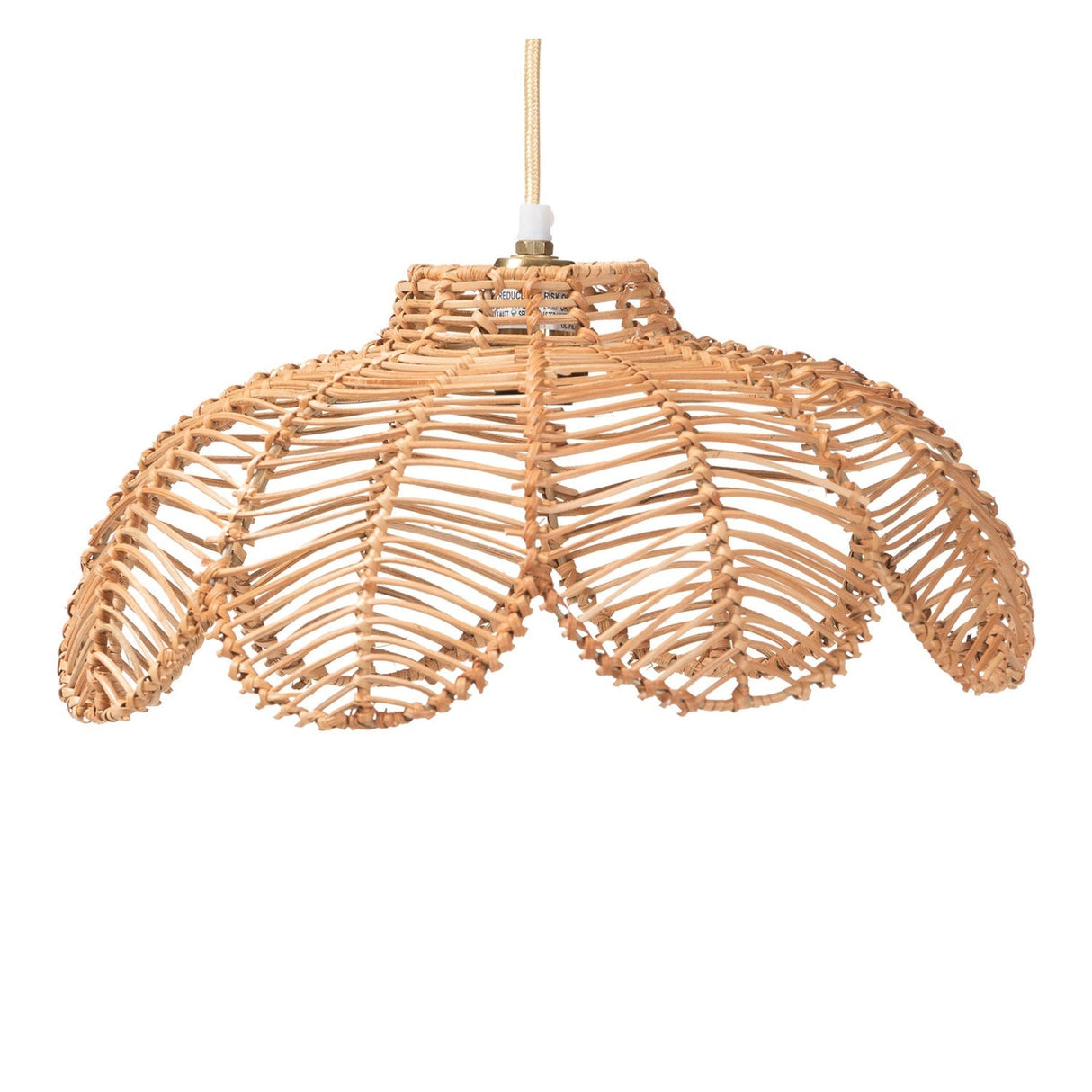 Modern European furniture - Rattan Petal Shaped Pendant Lamp - www.oroa.com