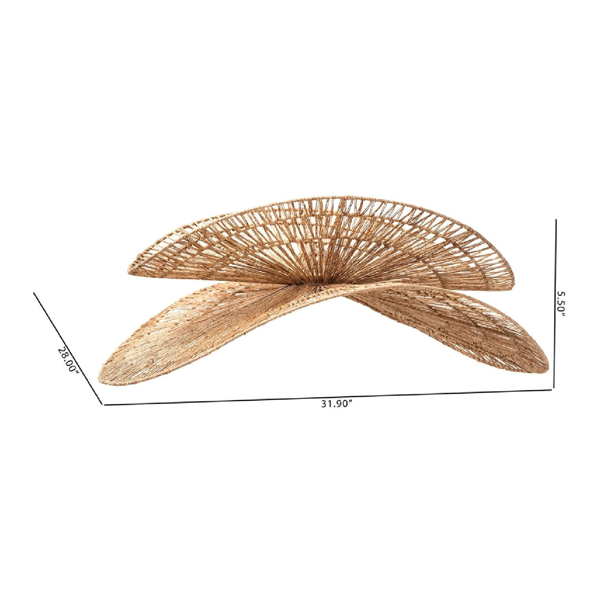 Modern European furniture - Woven Jute Floral Pendant Lamp - www.oroa.com