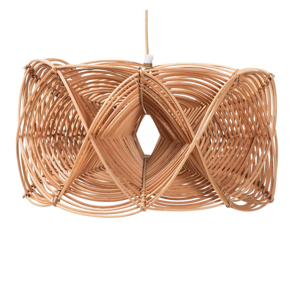 Modern European furniture - Geometrical 3D Rattan Pendant Lamp - www.oroa.com