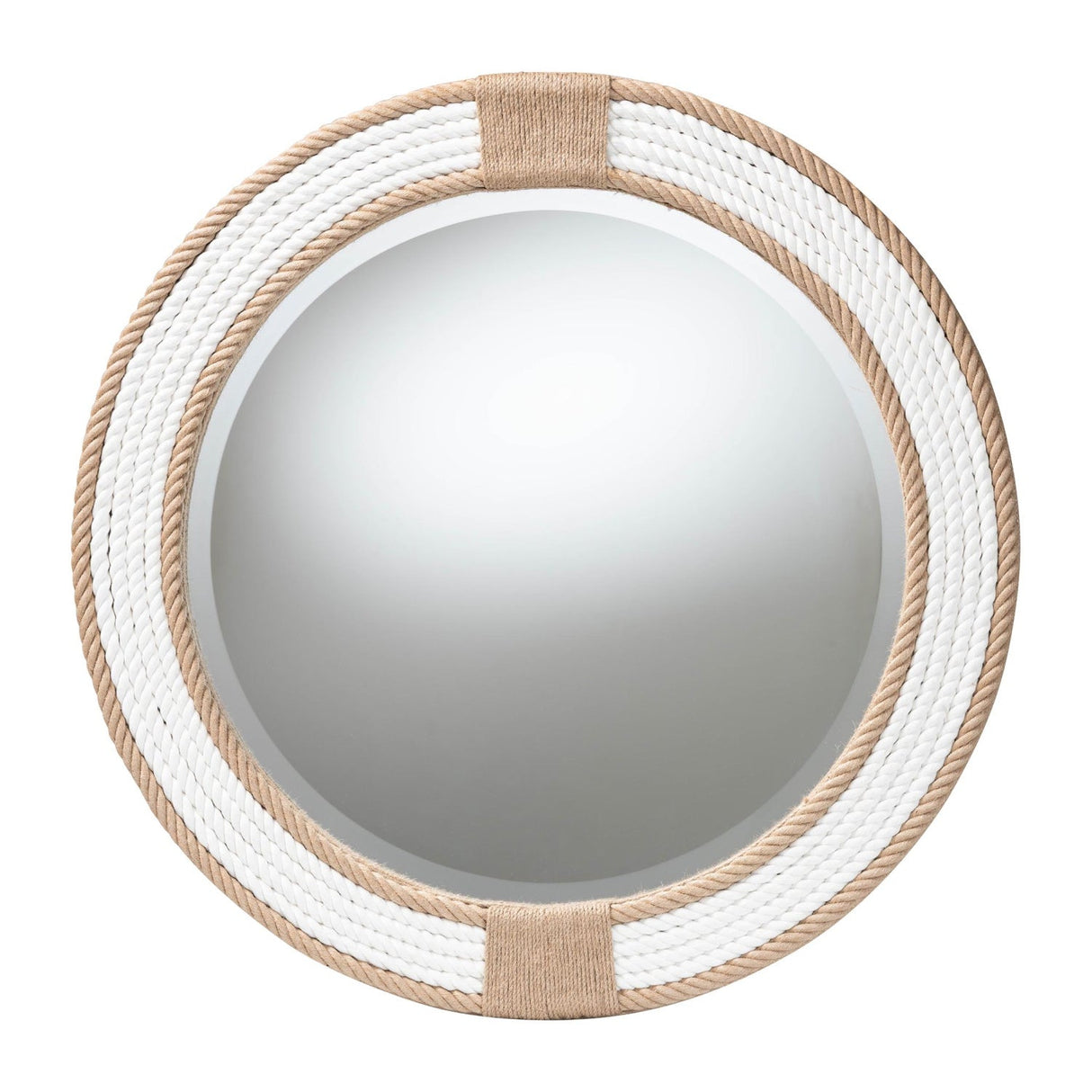 Modern European furniture - Round Woven Jute Mirror - www.oroa.com