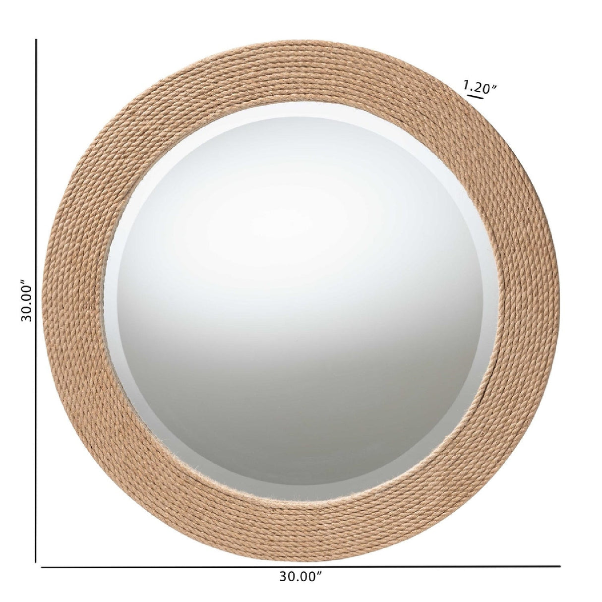 Modern European furniture - Woven Rope Round Mirror - www.oroa.com
