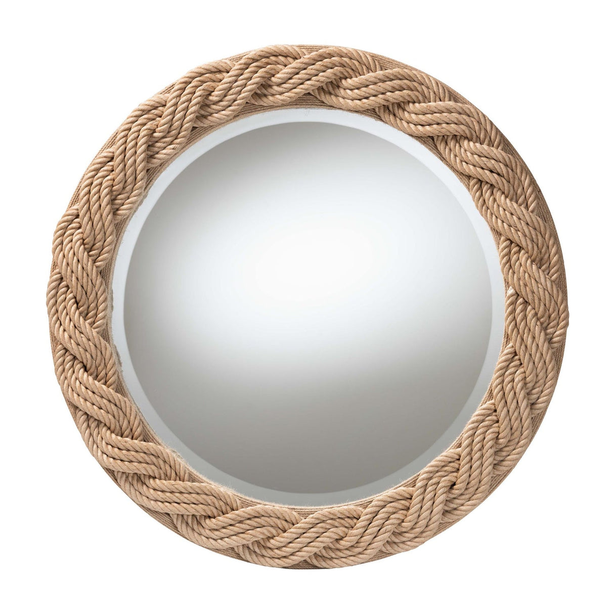 Contract furniture - Braided Rope Round Boho Mirror - www.oroatrade.com