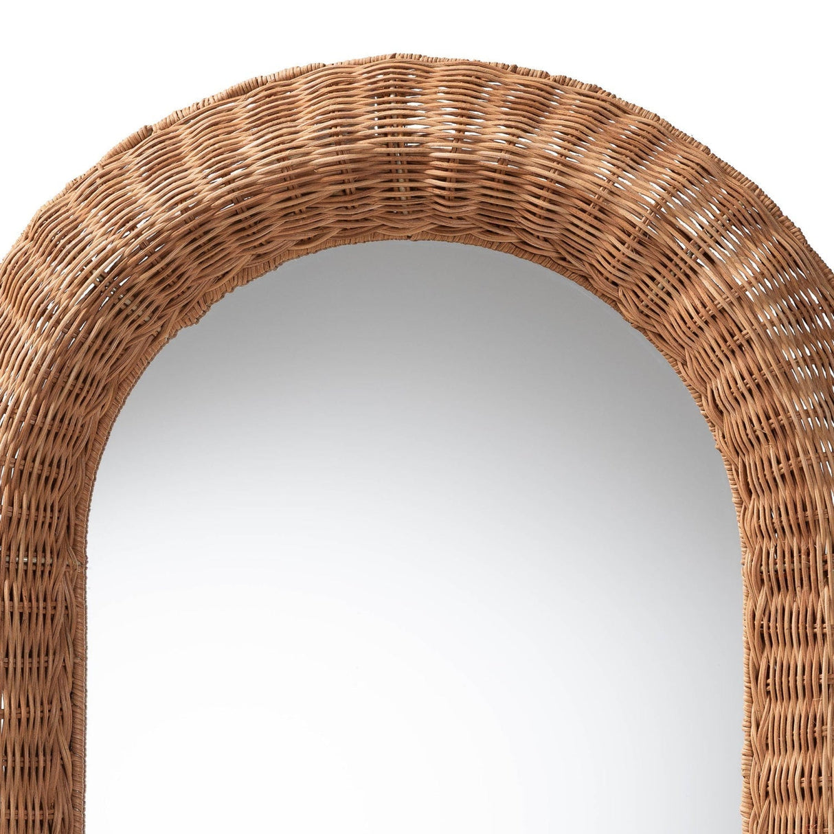Modern European furniture - Arched Wicker Wall Mirror - www.oroa.com