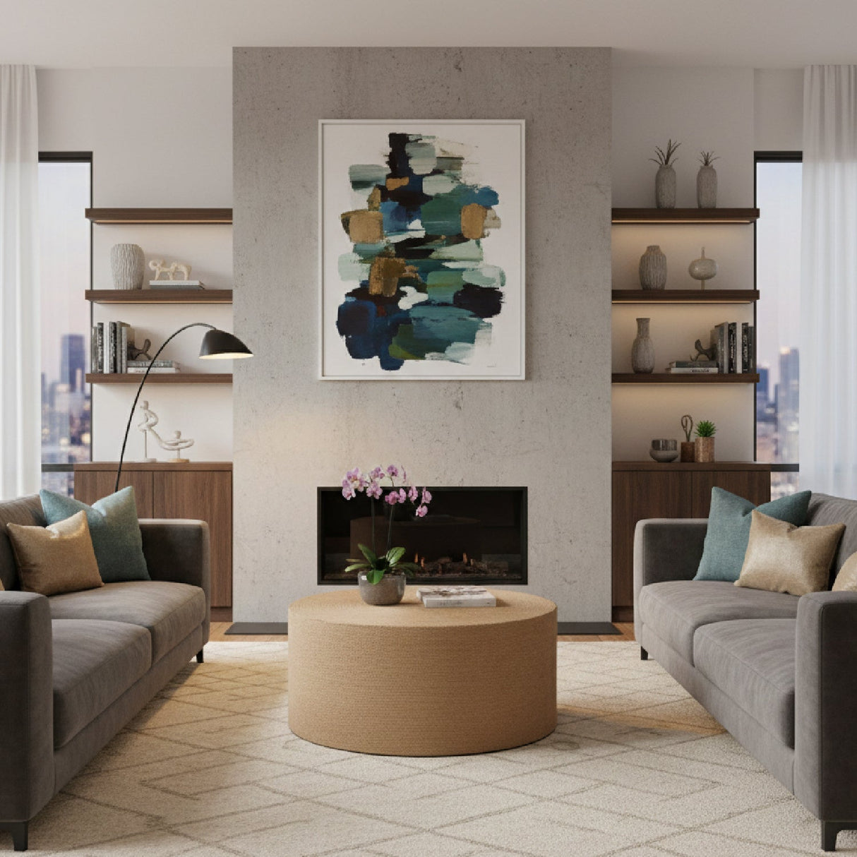 Modern European furniture - Woven Jute Boho Coffee Table - www.oroa.com