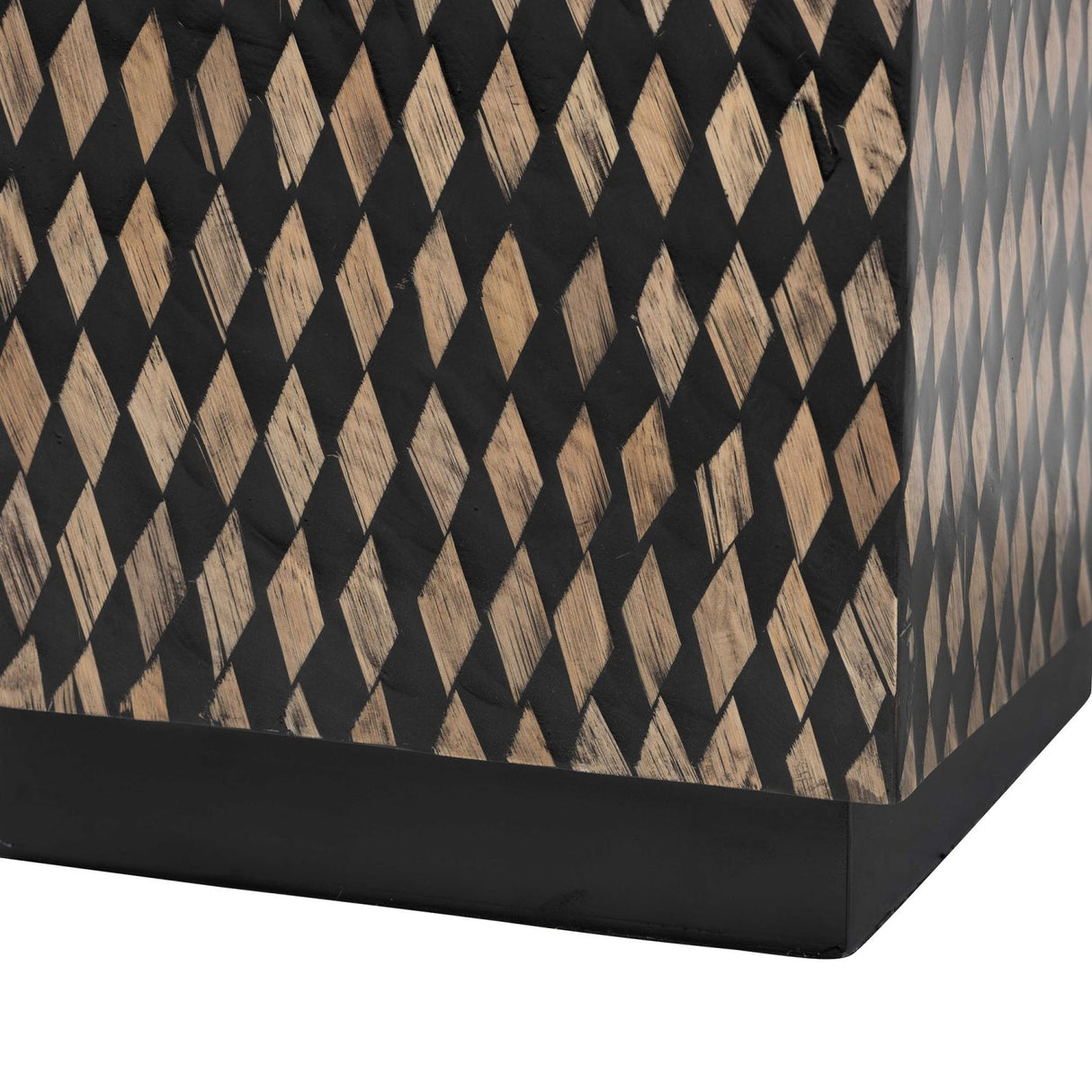 Modern European furniture - Diamond Pattern Bamboo End Table - www.oroa.com