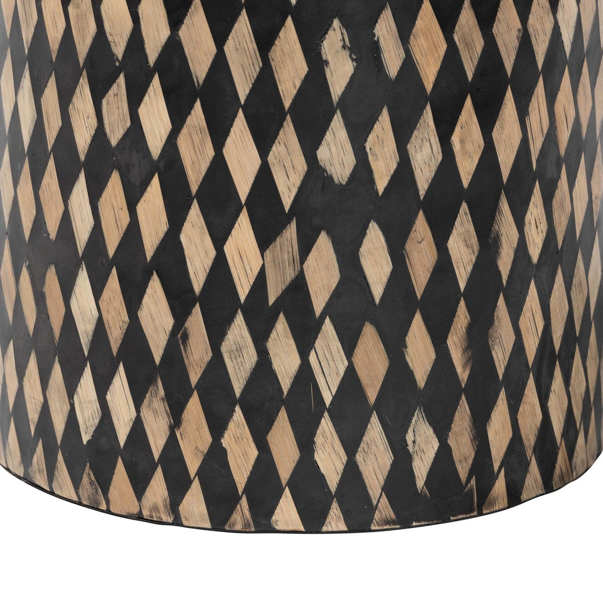 Modern European furniture - Diamond Pattern Bamboo End Table - www.oroa.com