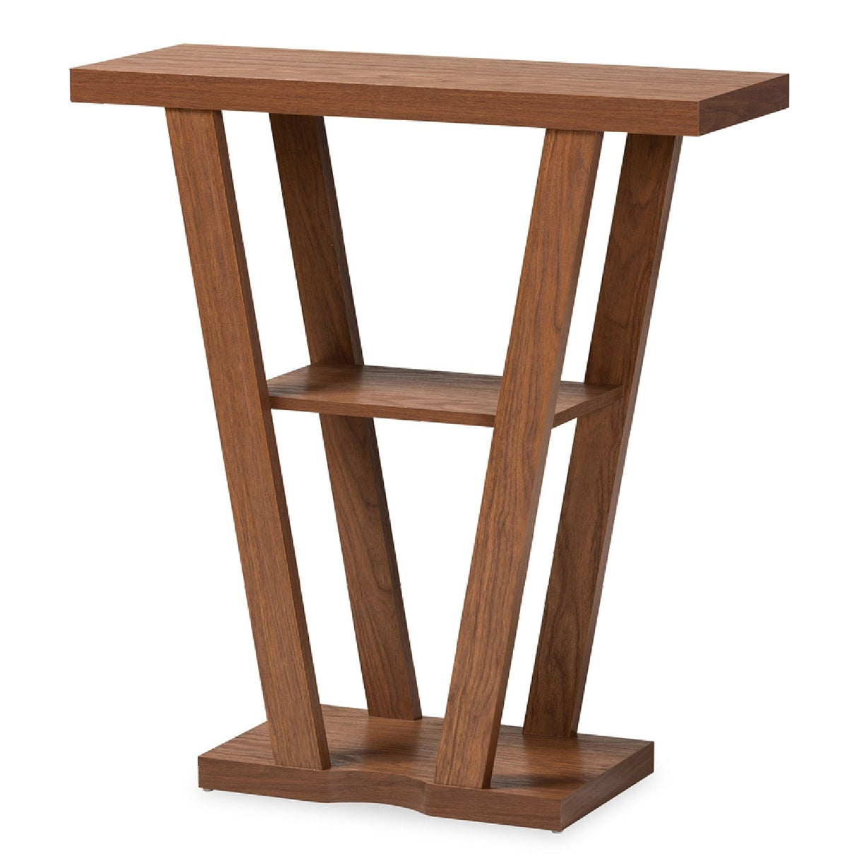 Modern European furniture - Walnut Angular Console Table - www.oroa.com