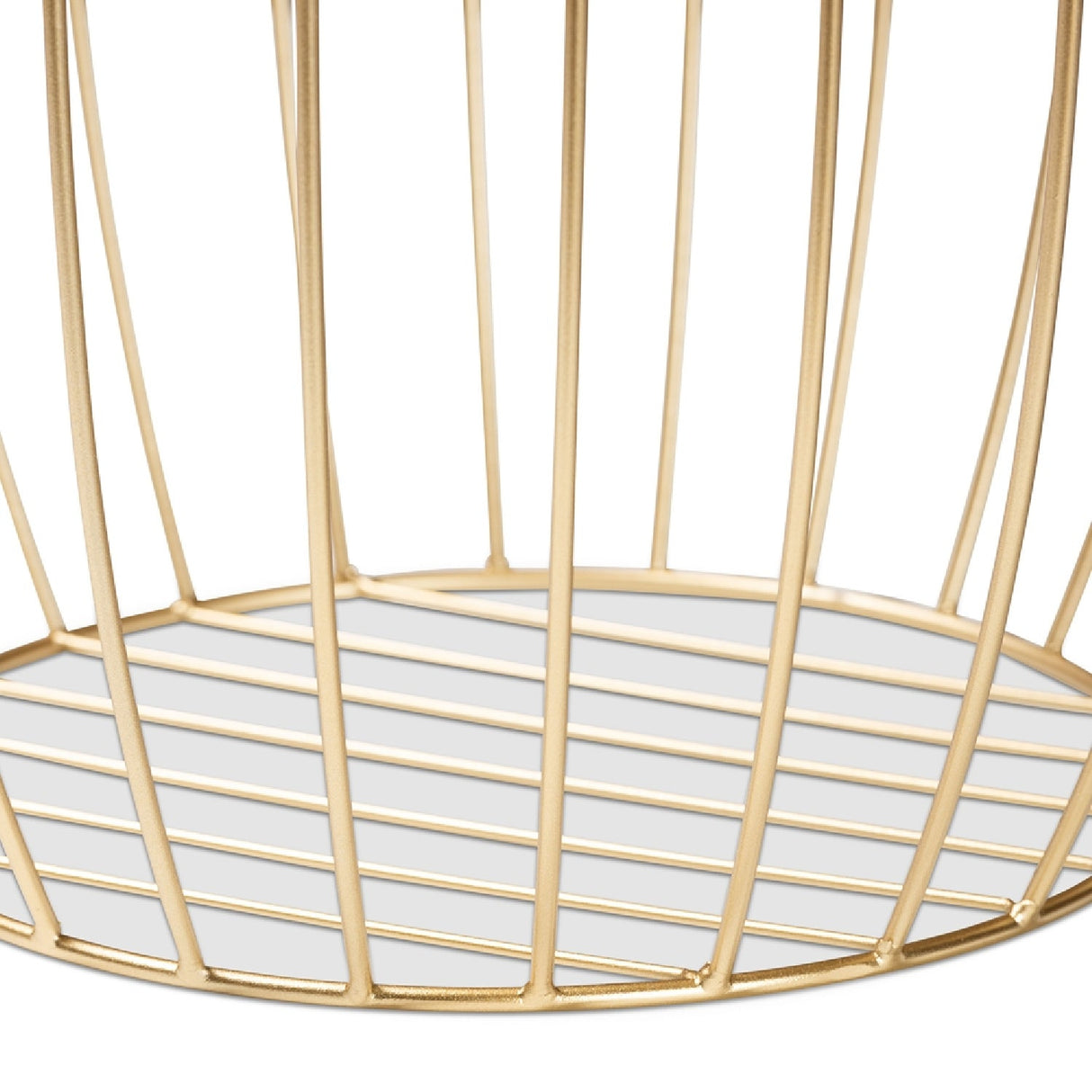 Modern European furniture - Gold Openwork Frame End Table - www.oroa.com