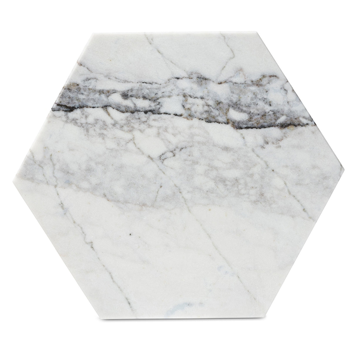 Hexagonal Marble End Table | Novi Living Kalena