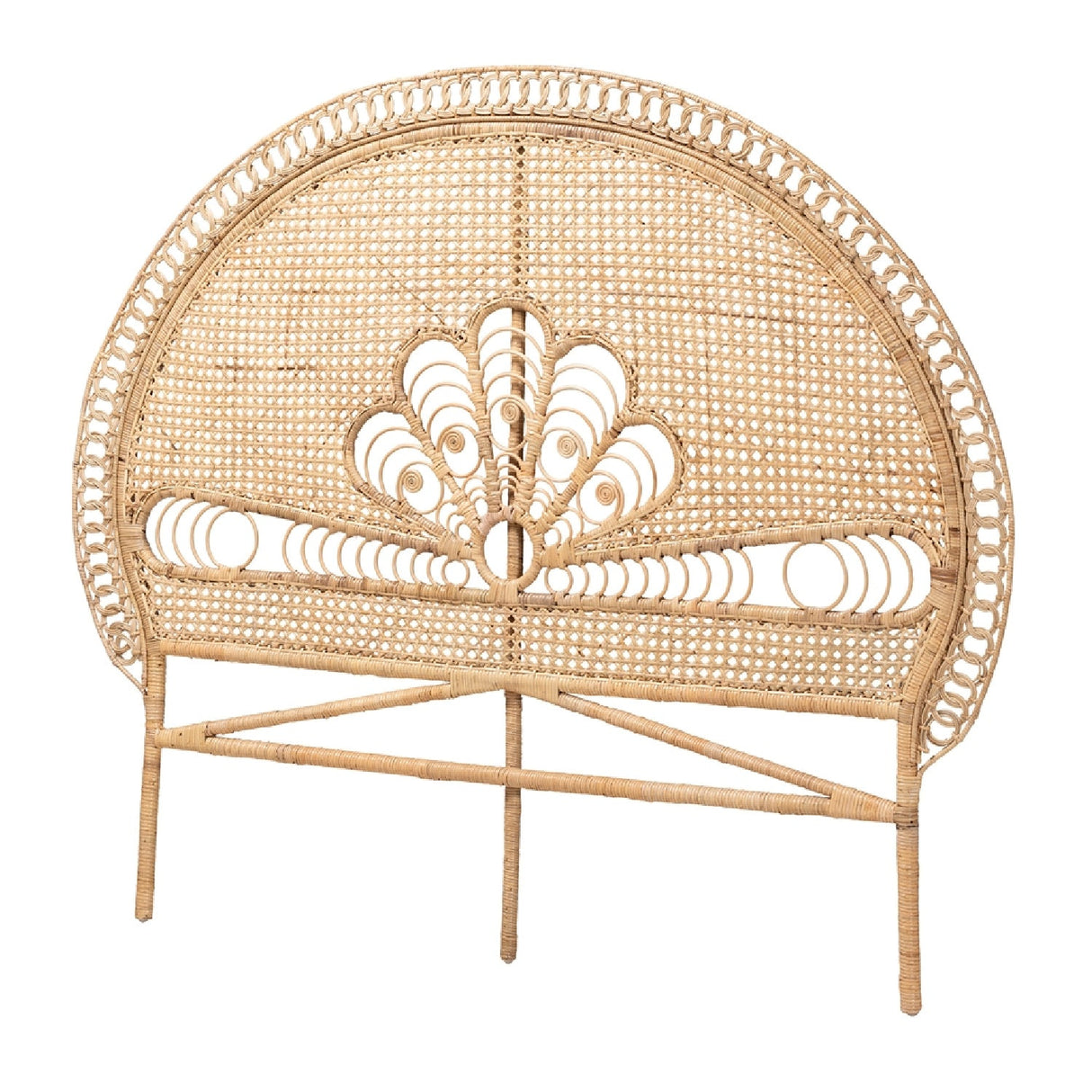 Modern European furniture - Rattan Bohemian Quuen Size Headboard - www.oroa.com