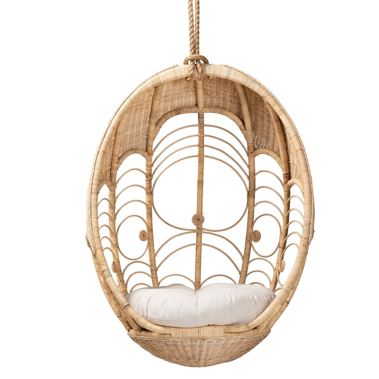 Modern European furniture - Woven Indoor Semi Outdooor Rattan Hanging Chair - www.oroa.com