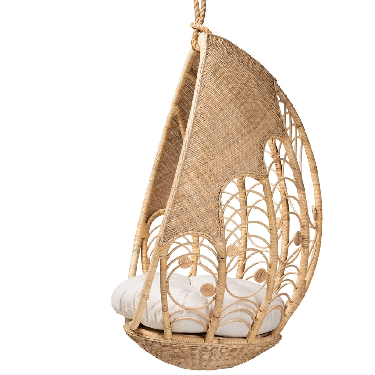 Modern European furniture - Woven Indoor Semi Outdooor Rattan Hanging Chair - www.oroa.com
