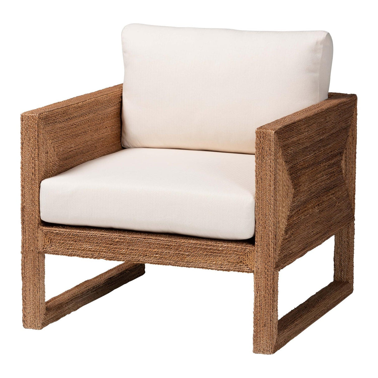 Modern European furniture - Bleached Seagrass Accent Chair - www.oroa.com