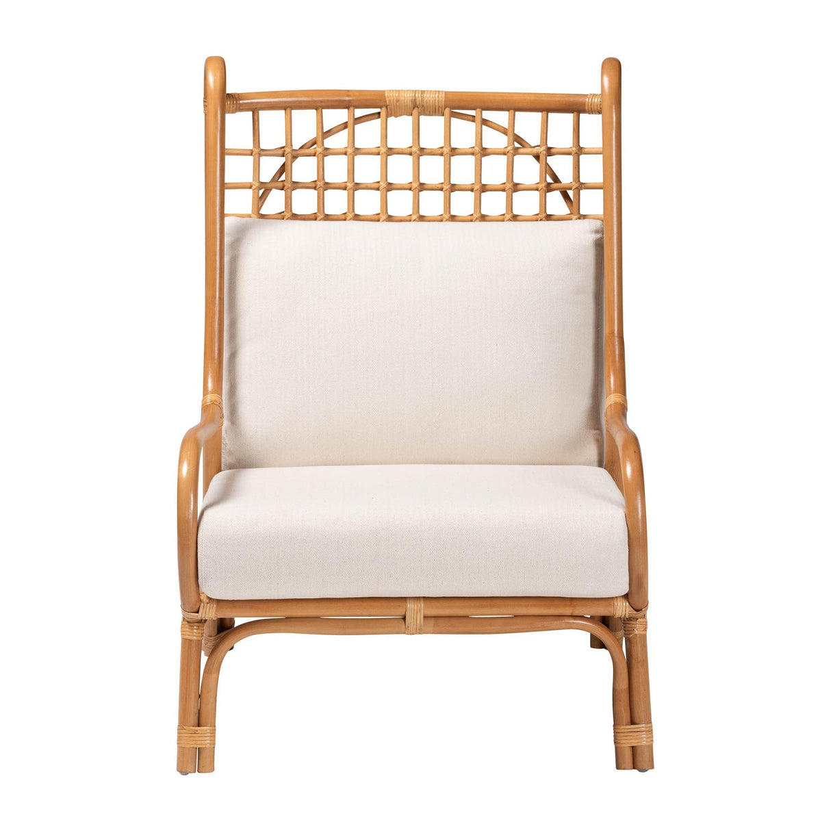 Modern European furniture - Lattice Rattan Accent Chair - www.oroa.com