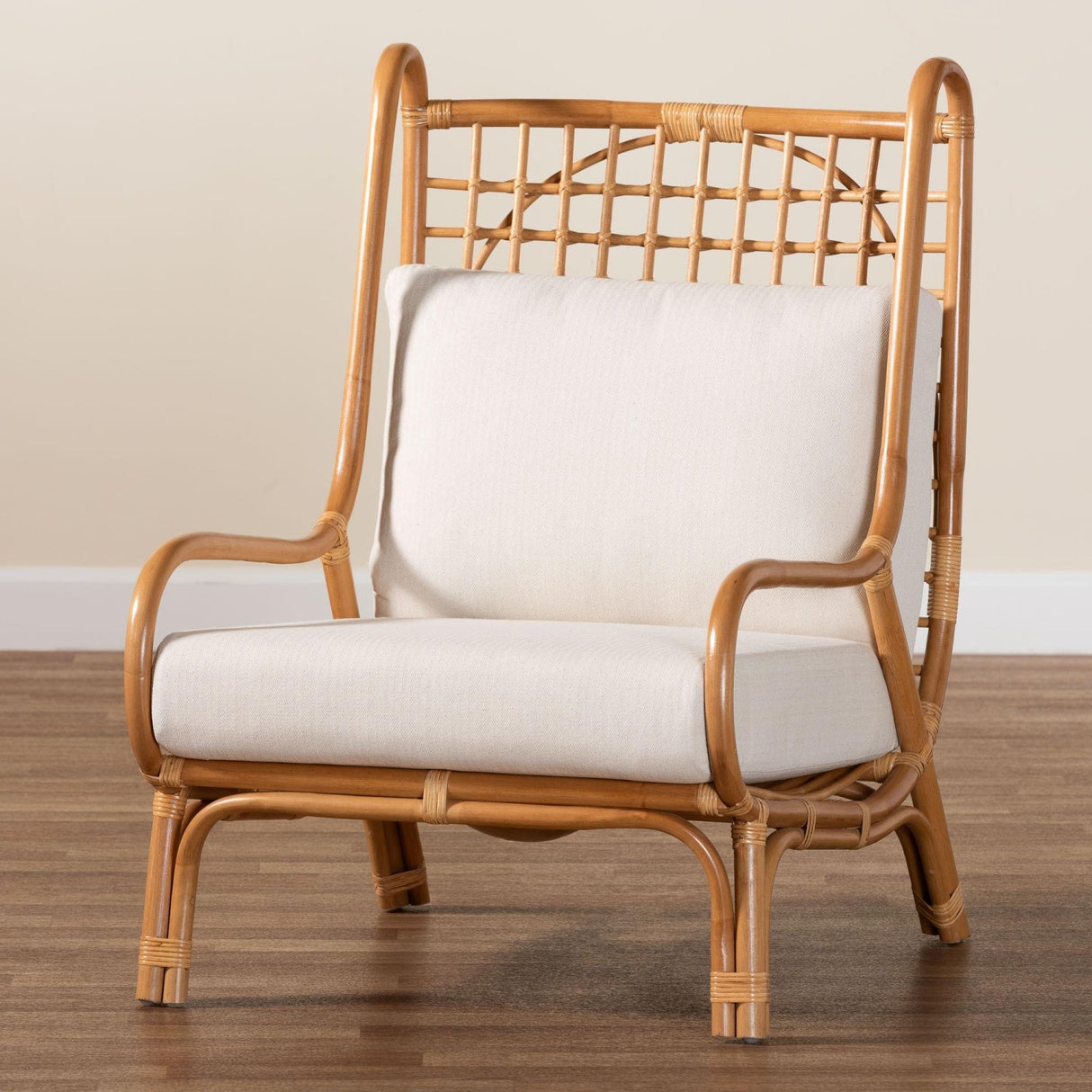 Modern European furniture - Lattice Rattan Accent Chair - www.oroa.com