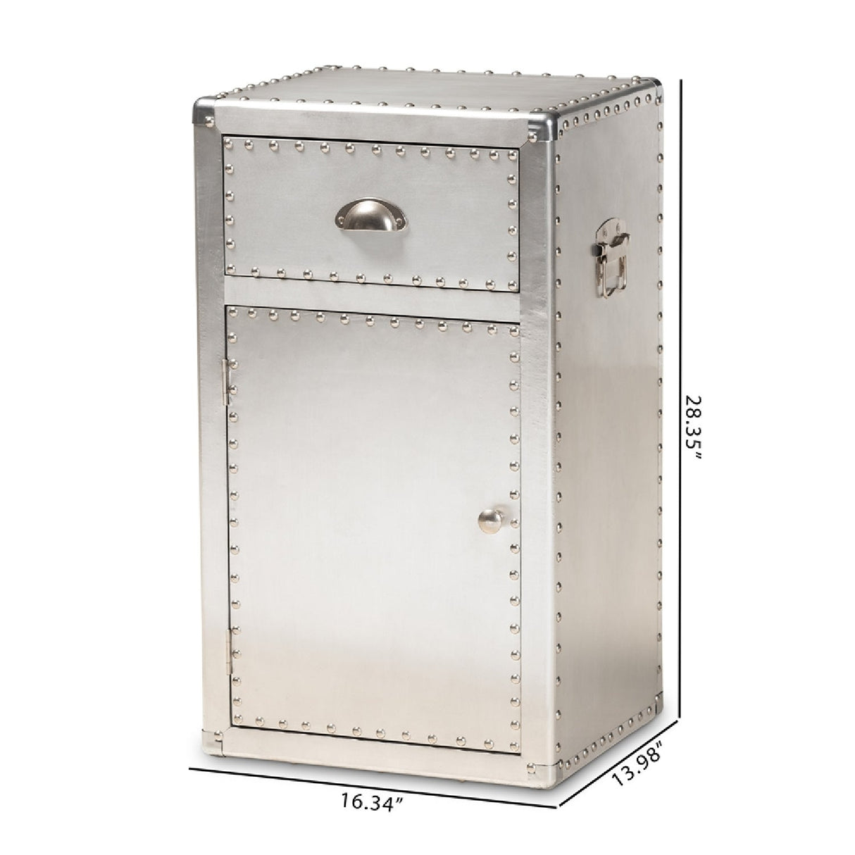 Silver Industrial Storage Cabinet | Bali Loom Serge | Oroa.com