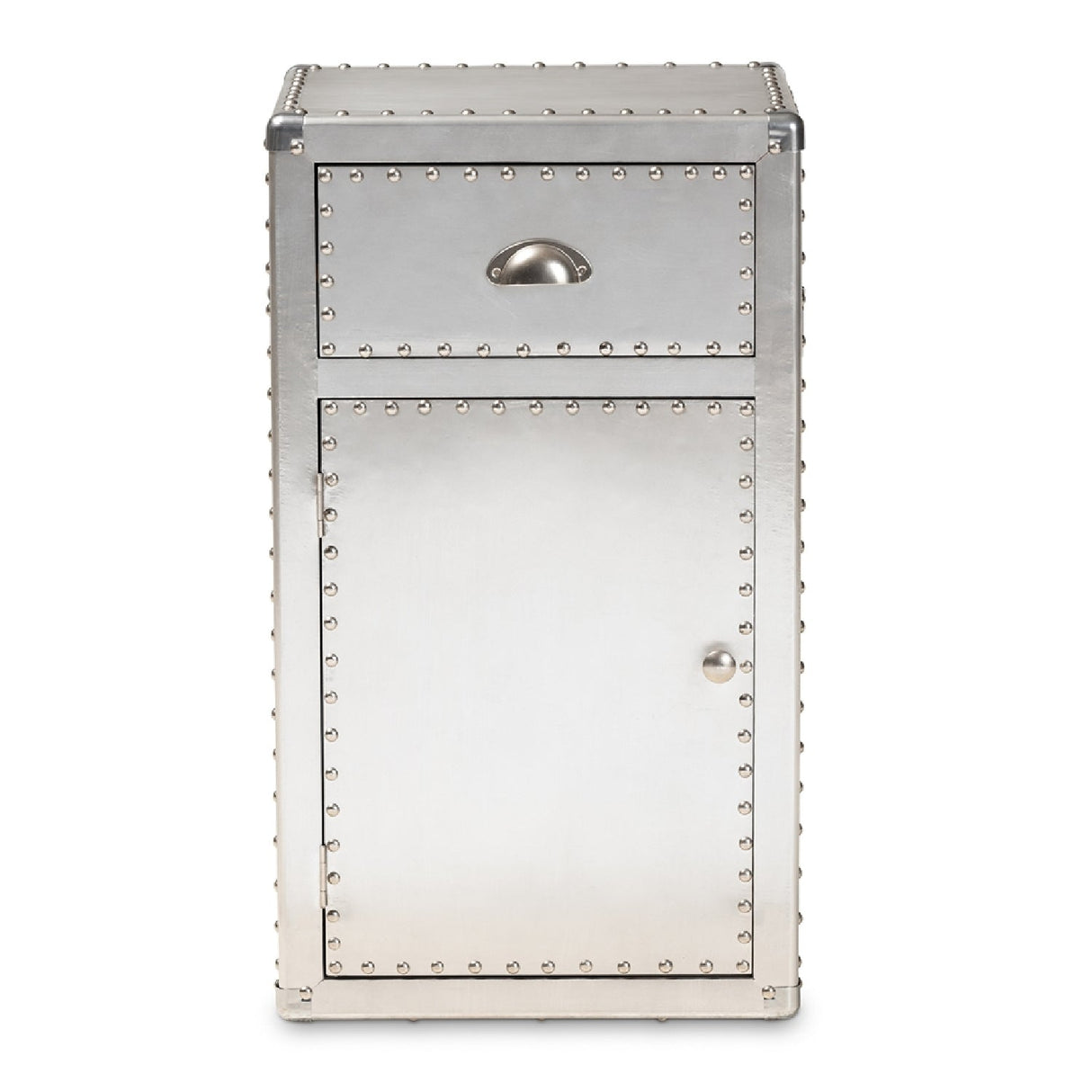 Silver Industrial Storage Cabinet | Bali Loom Serge | Oroa.com