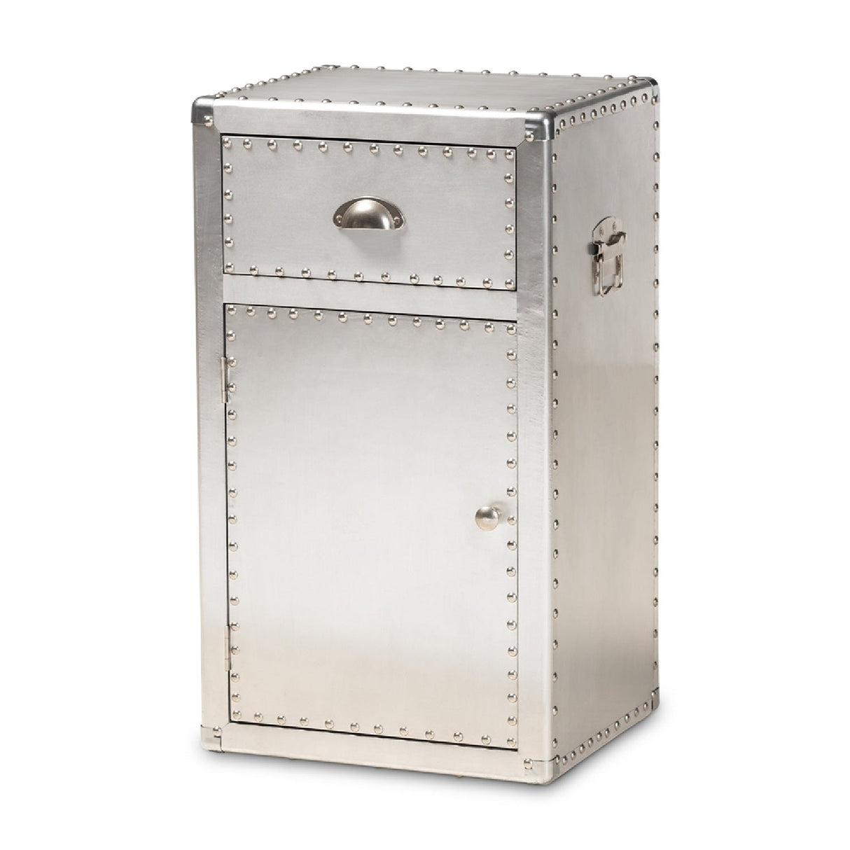 Silver Industrial Storage Cabinet | Bali Loom Serge | Oroa.com