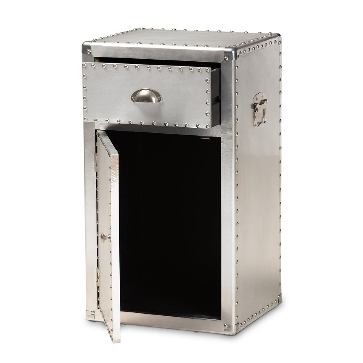 Silver Industrial Storage Cabinet | Bali Loom Serge | Oroa.com