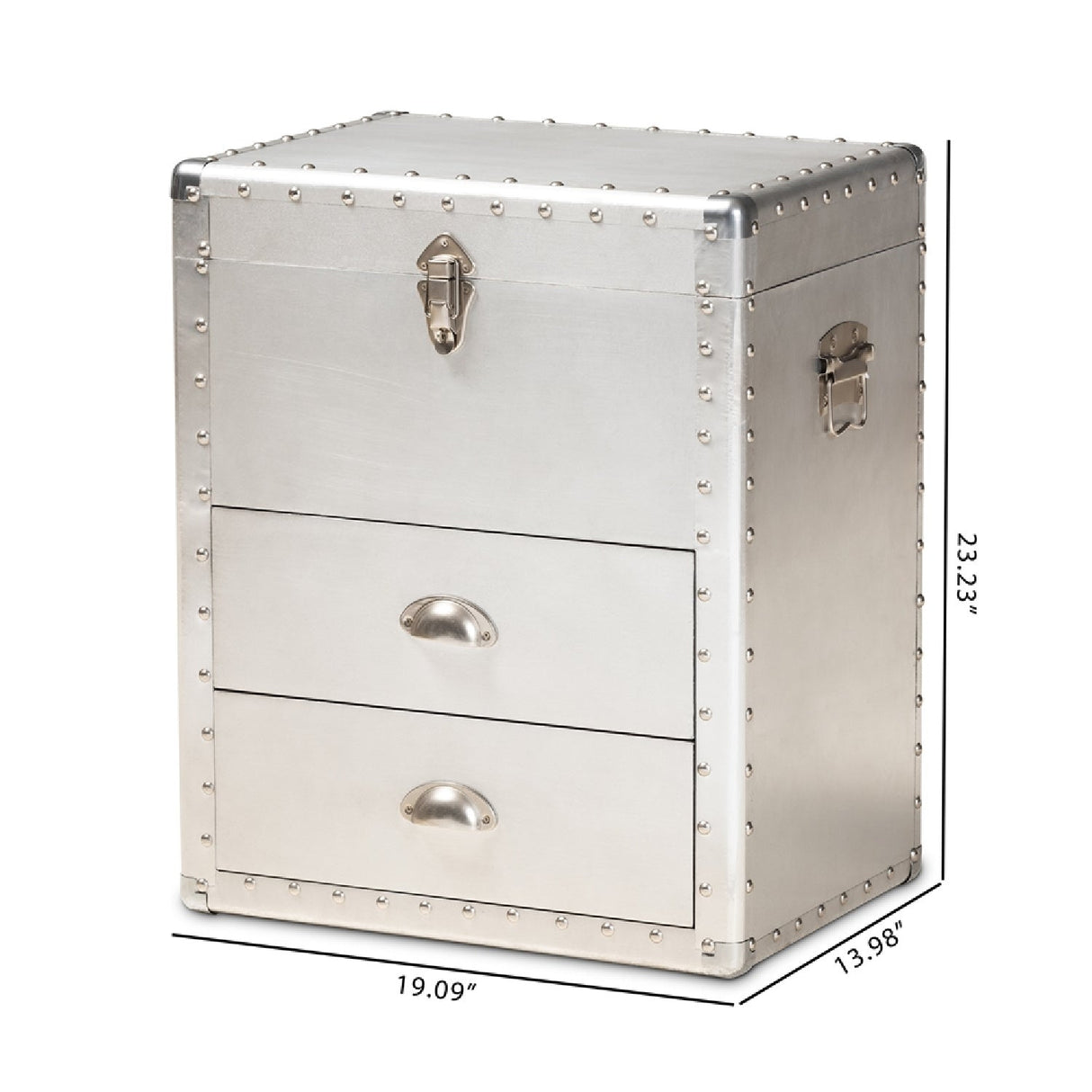 Silver Industrial Storage Cabinet | Bali Loom Serge | Oroa.com