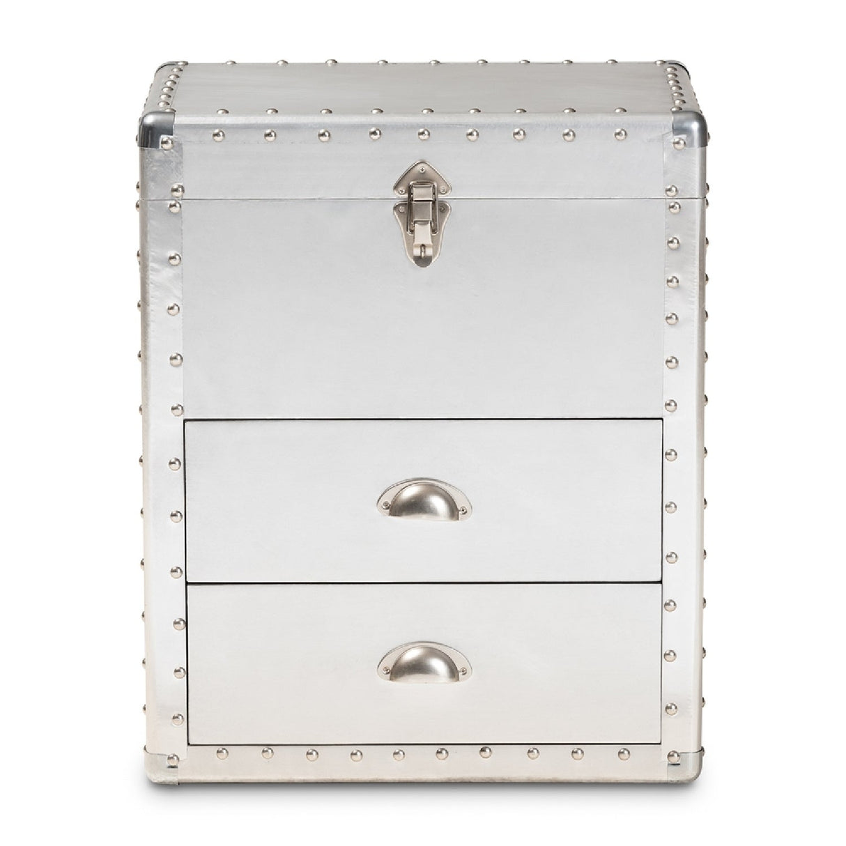 Silver Industrial Storage Cabinet | Bali Loom Serge | Oroa.com