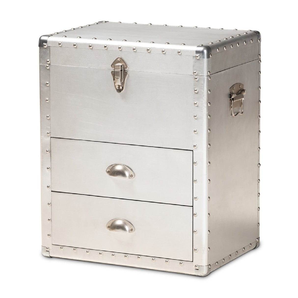 Modern European furniture - Silver Industrial Storage Cabinet - www.oroa.com