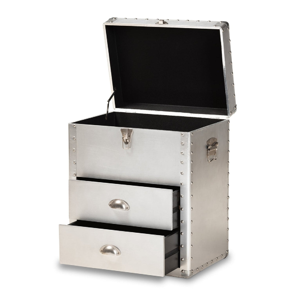 Silver Industrial Storage Cabinet | Bali Loom Serge | Oroa.com