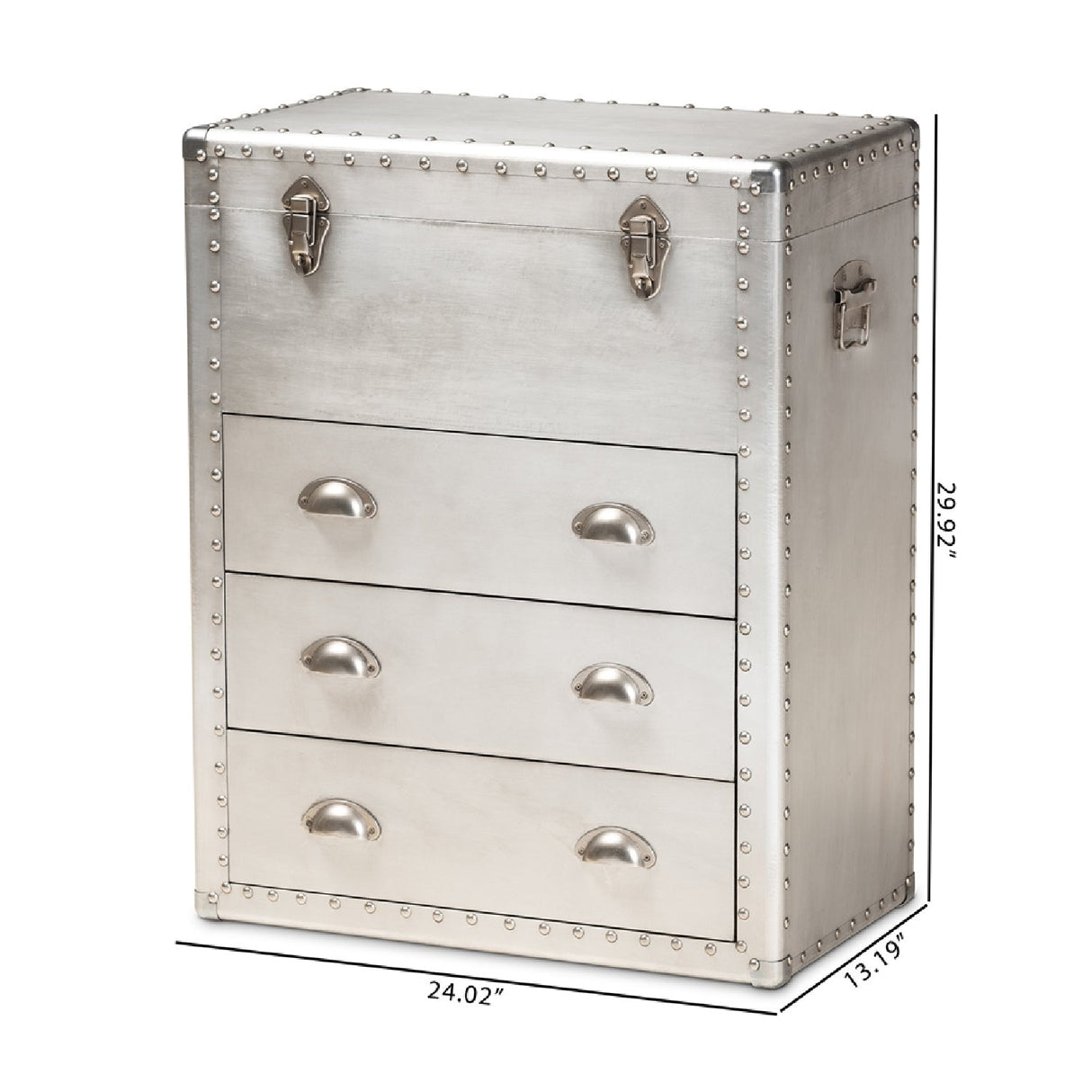 Modern European furniture - Silver Industrial Storage Cabinet - www.oroa.com