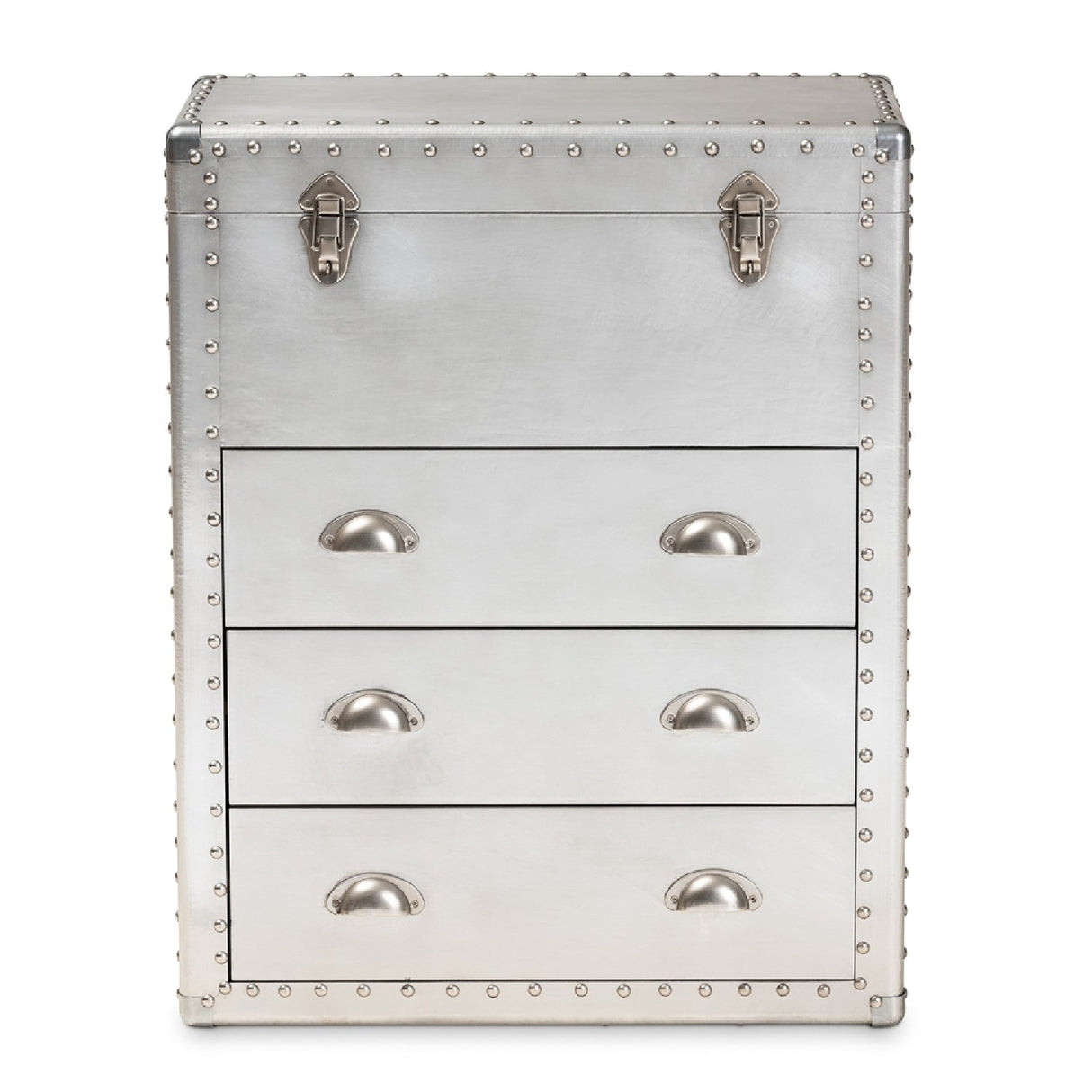 Silver Industrial Storage Cabinet | Bali Loom Serge | Oroa.com