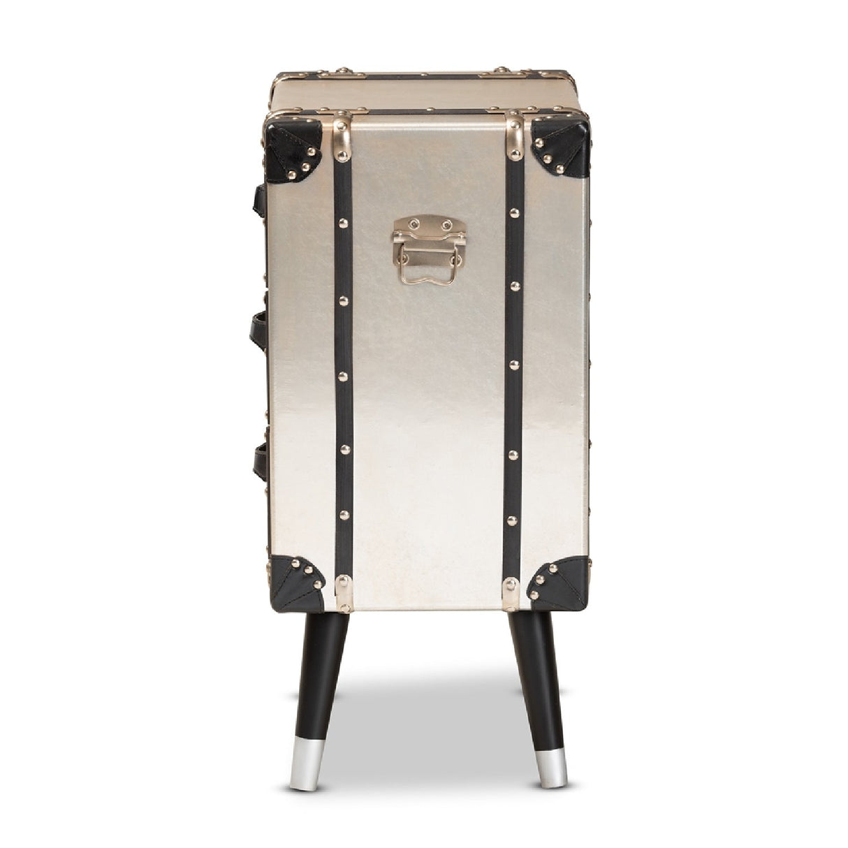 Modern European furniture - Silver Trunk Inspired Vintage End Table - www.oroa.com