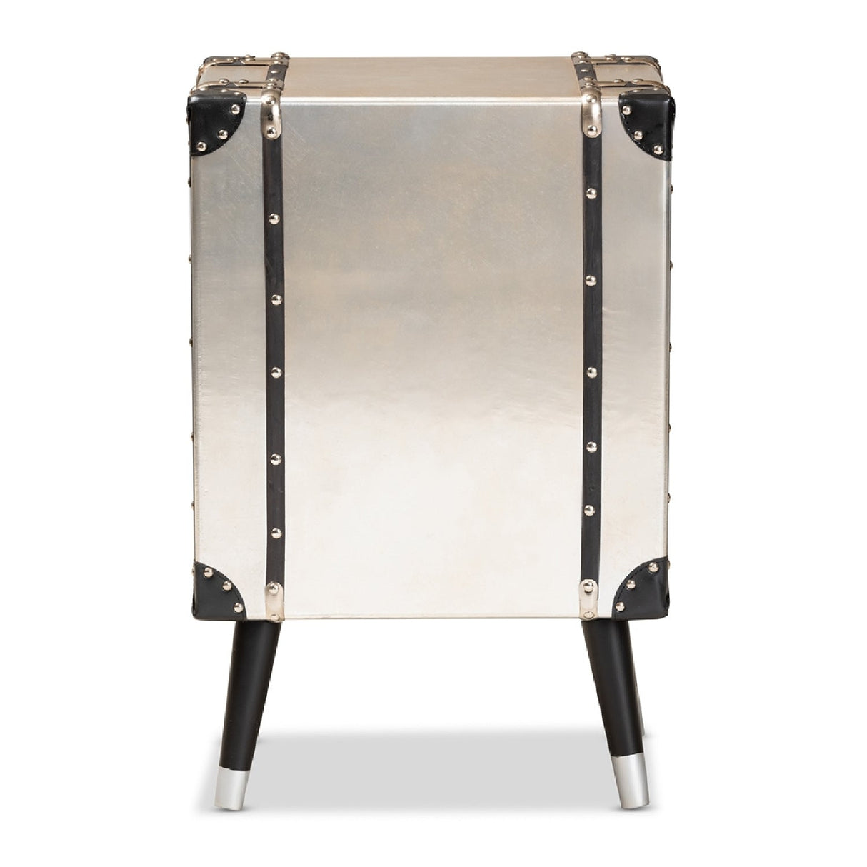 Modern European furniture - Silver Trunk Inspired Vintage End Table - www.oroa.com