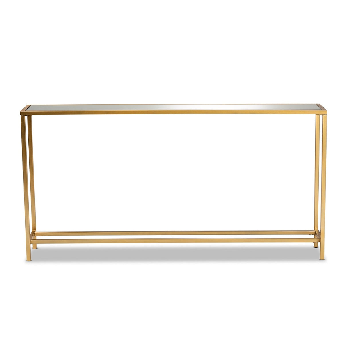 Modern European furniture - Gold Framed Glass Console Table - www.oroa.com