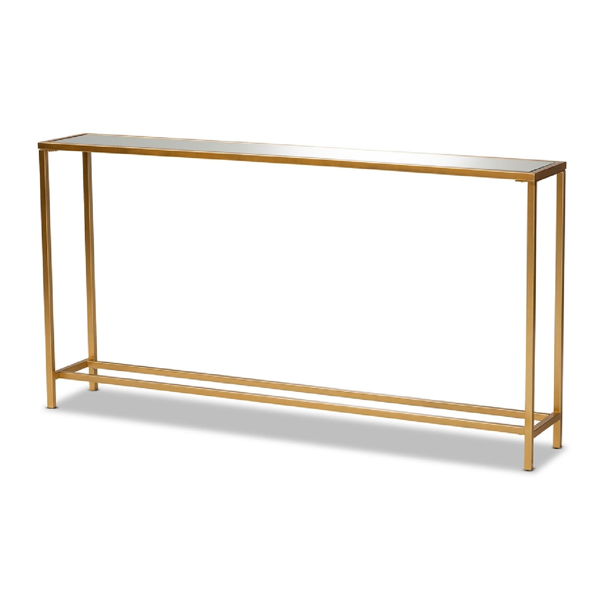 Modern European furniture - Gold Framed Glass Console Table - www.oroa.com