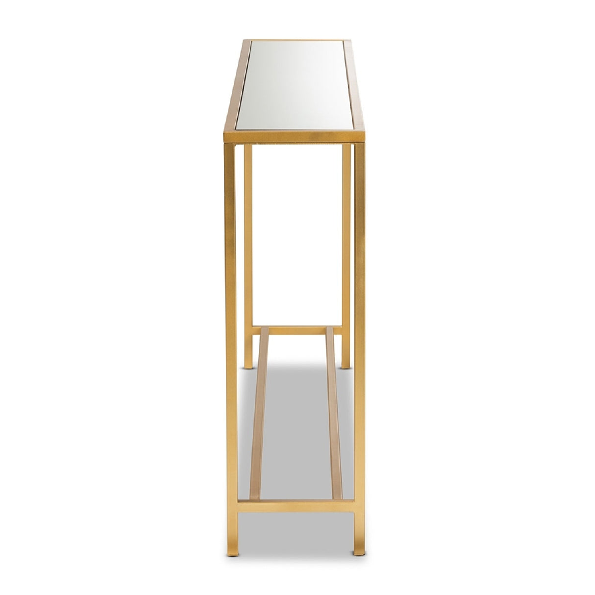 Modern European furniture - Gold Framed Glass Console Table - www.oroa.com