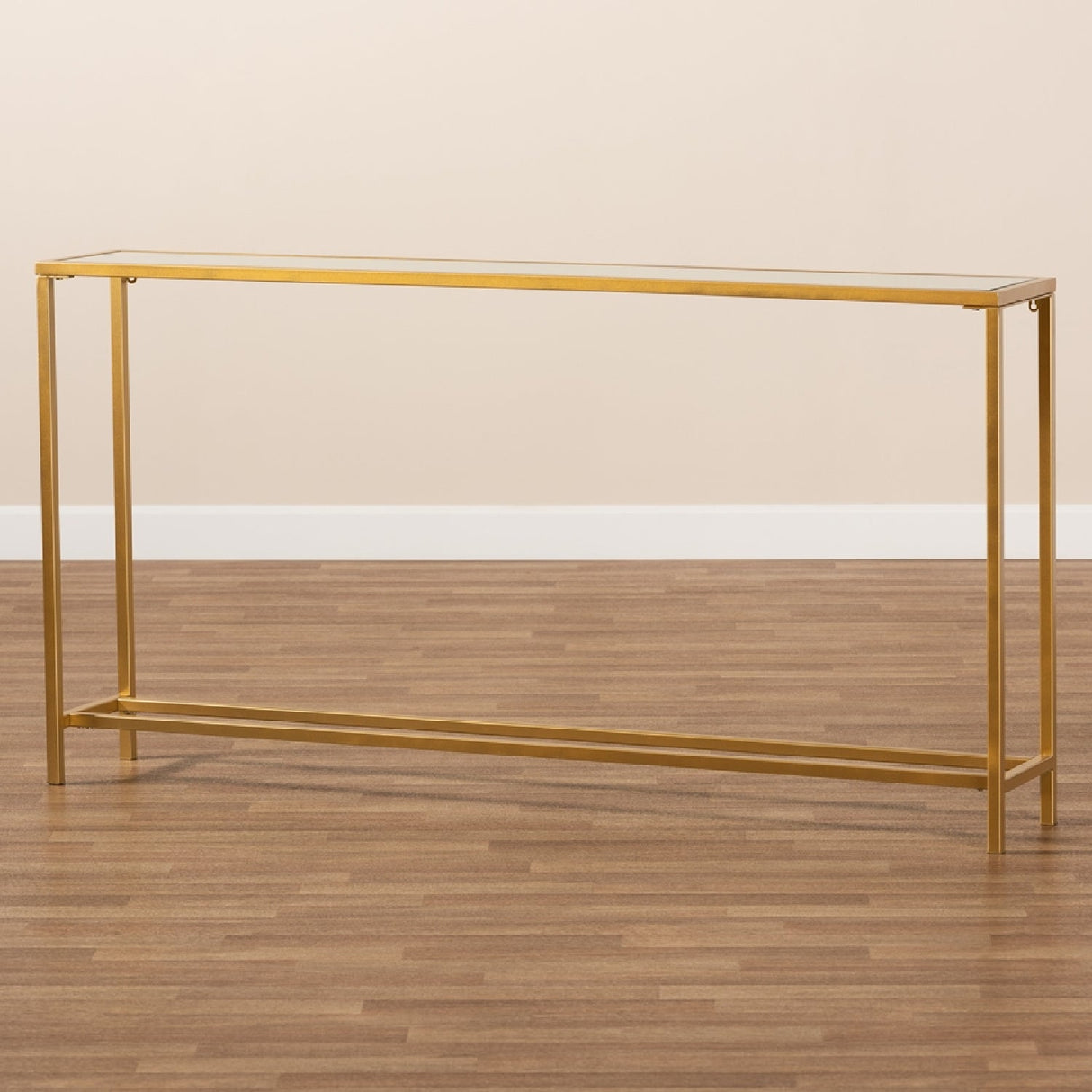 Modern European furniture - Gold Framed Glass Console Table - www.oroa.com