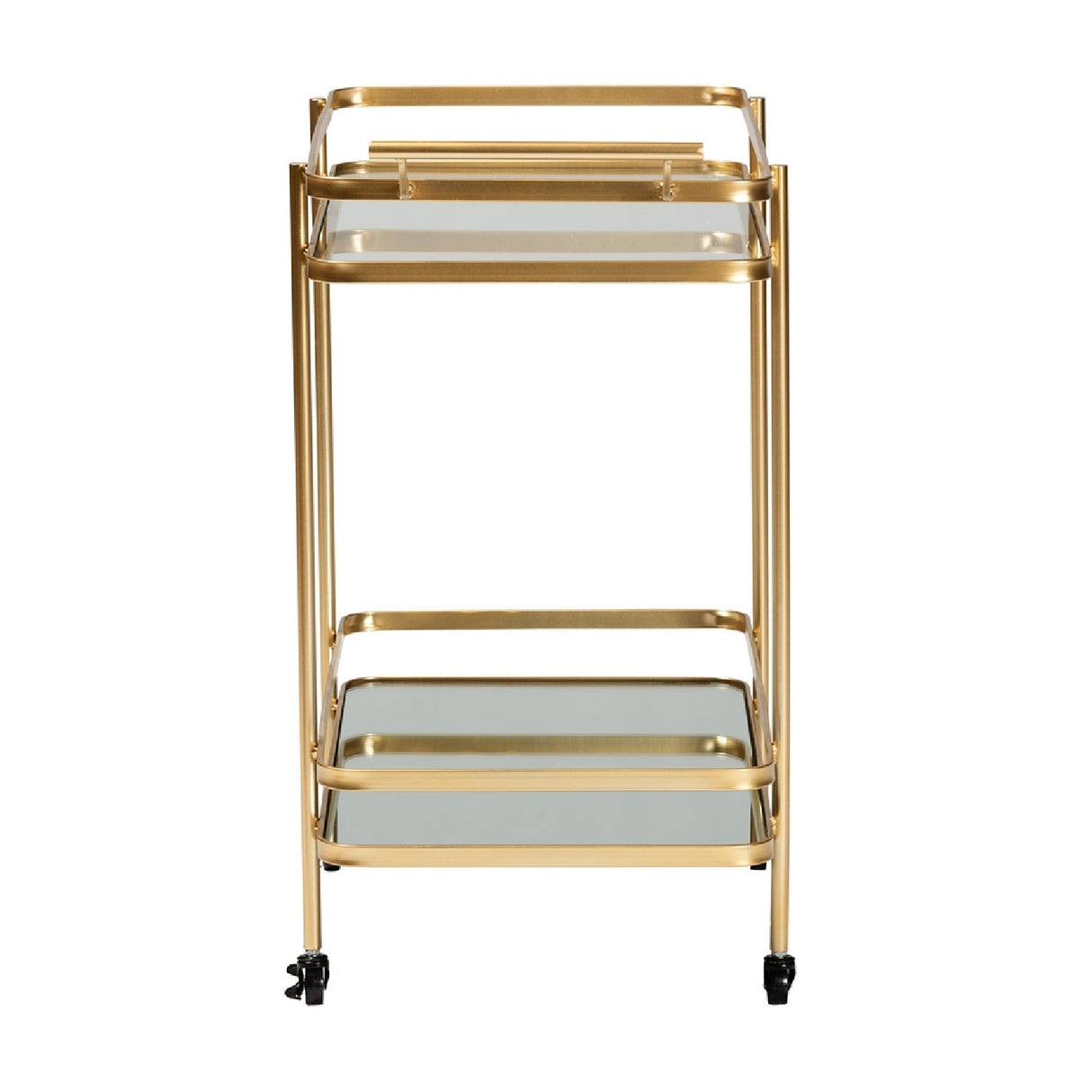 Modern European furniture - Gold Mobile Wine Bar Cart - www.oroa.com