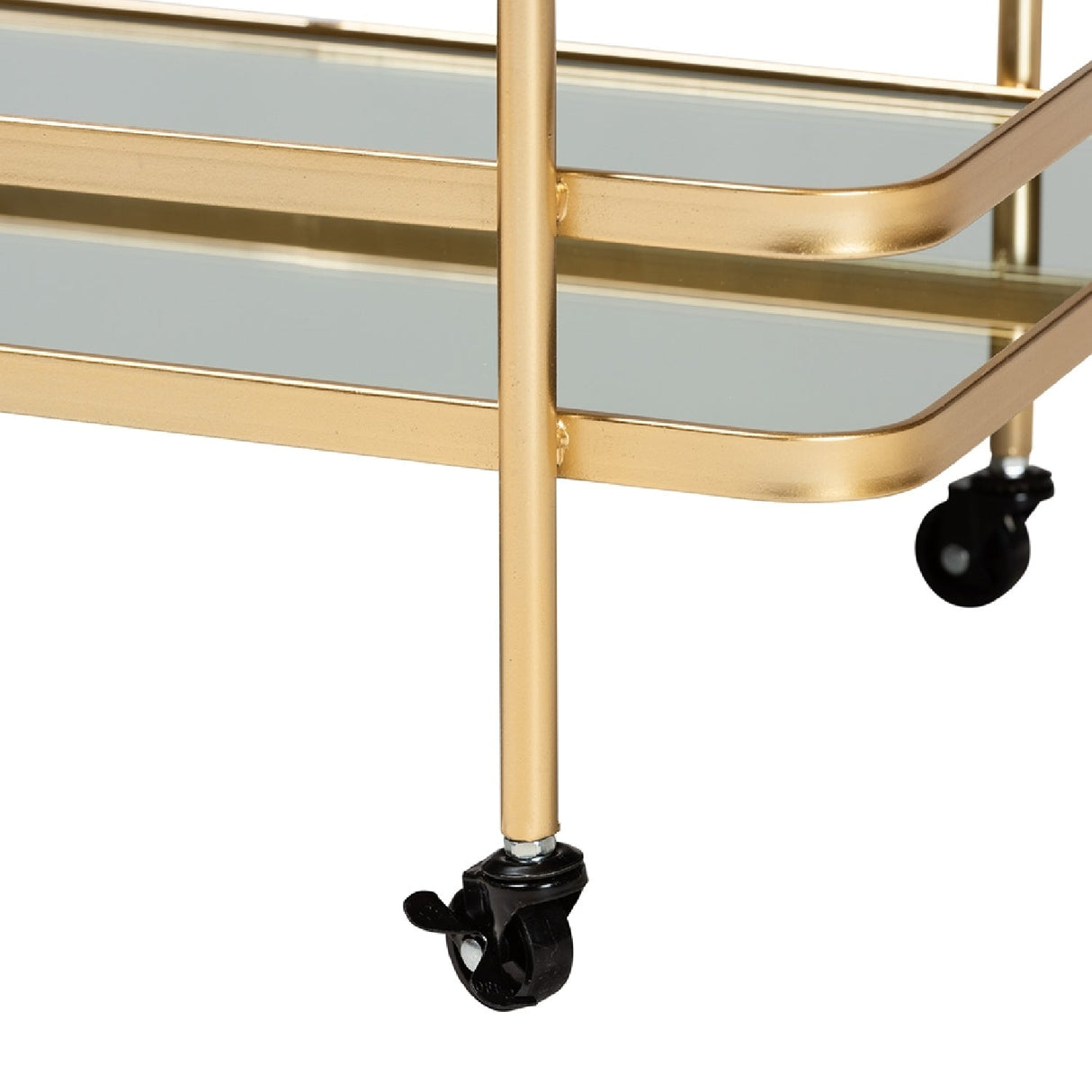 Modern European furniture - Gold Mobile Wine Bar Cart - www.oroa.com