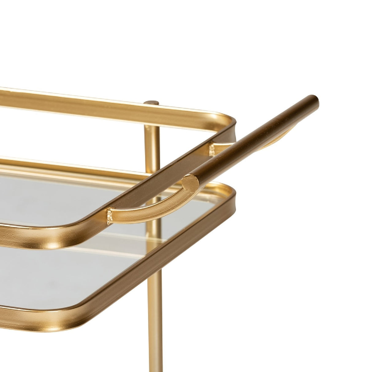 Modern European furniture - Gold Mobile Wine Bar Cart - www.oroa.com