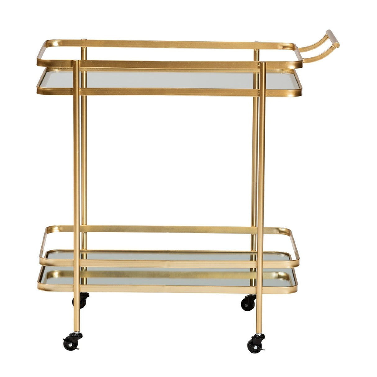 Modern European furniture - Gold Mobile Wine Bar Cart - www.oroa.com